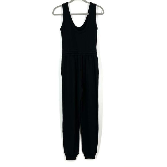 Everlane The French Terry Tie Waist Jumpsuit Black Women's XXS NWOT - Picture 2 of 10